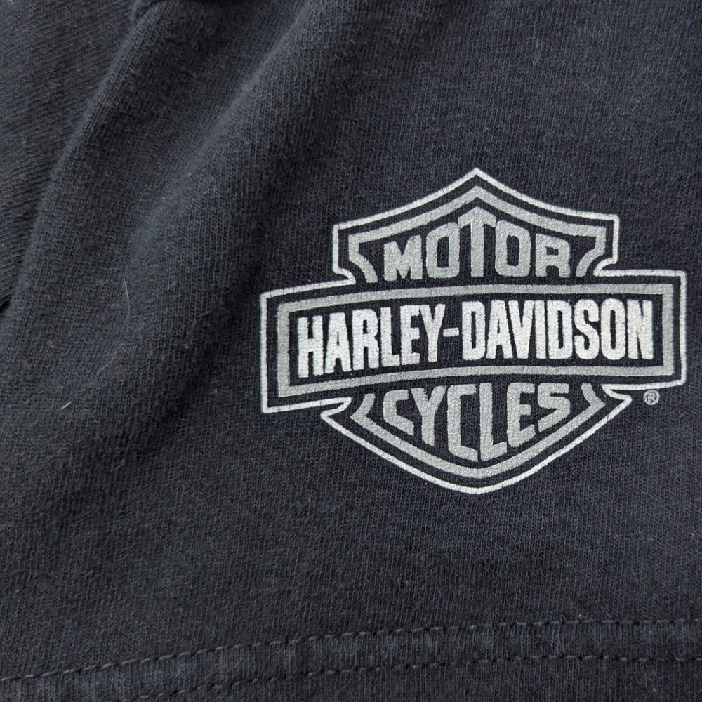 Harley-Davidson Harbor Town Manitowoc Wisconsin Skull Graphic T-Shirt Black S - Picture 8 of 13